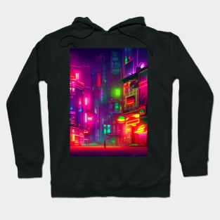 Japan Neon City Lights Hoodie